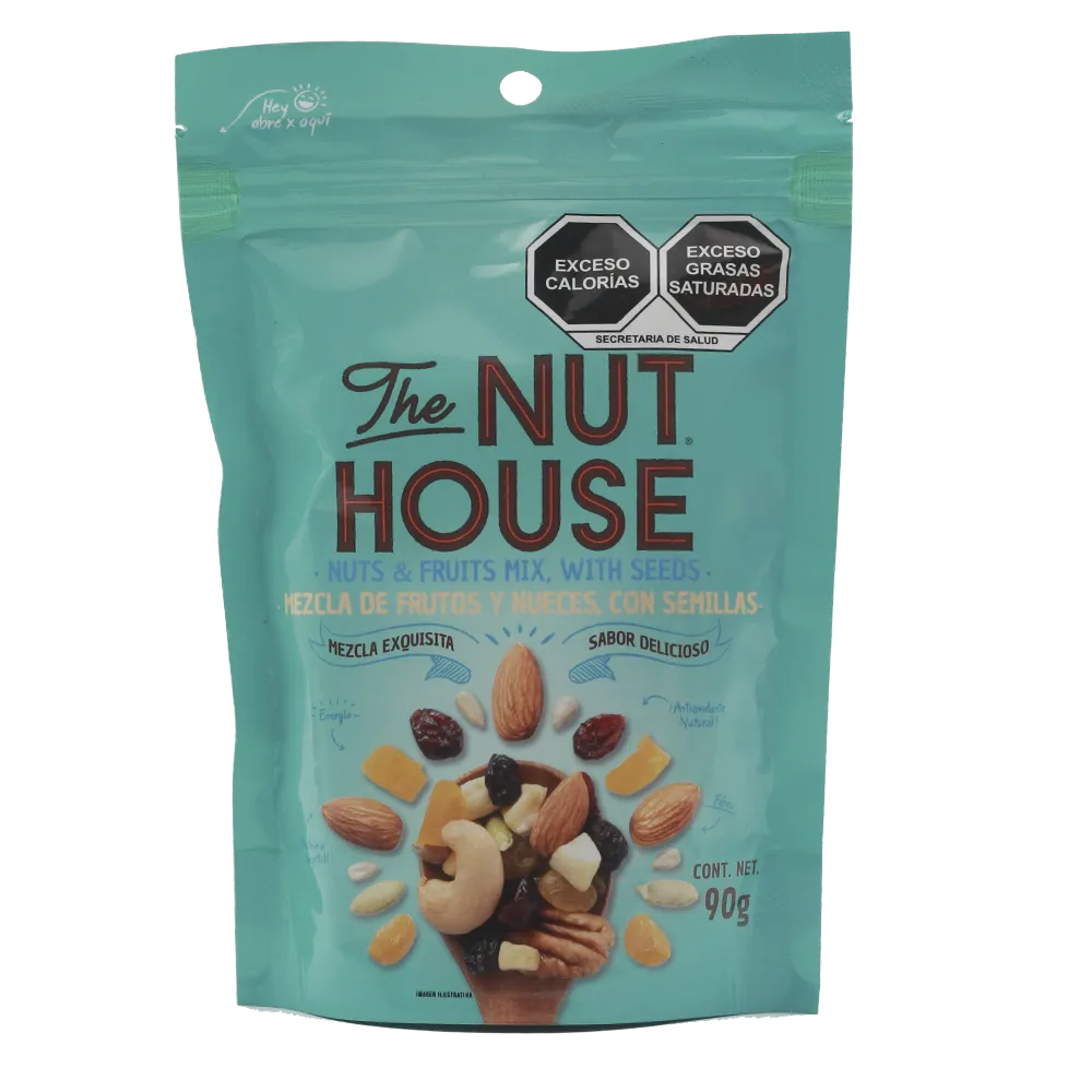 Mezcla Frutos Y Nueces Con Semillas The Nut House 90 g