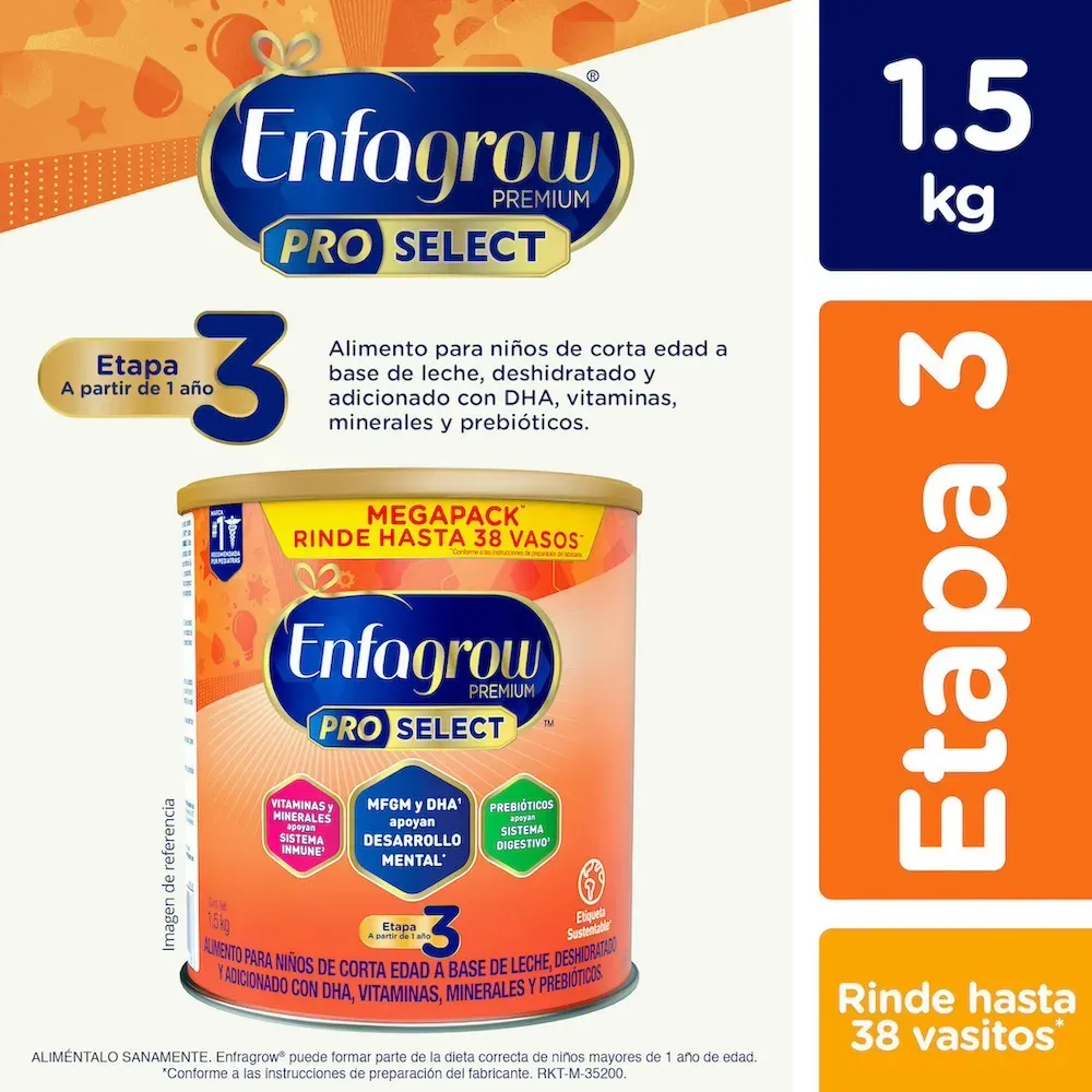 Fórmula infantil Enfagrow Etapa 3 a partir de un año   1.5 Kg
