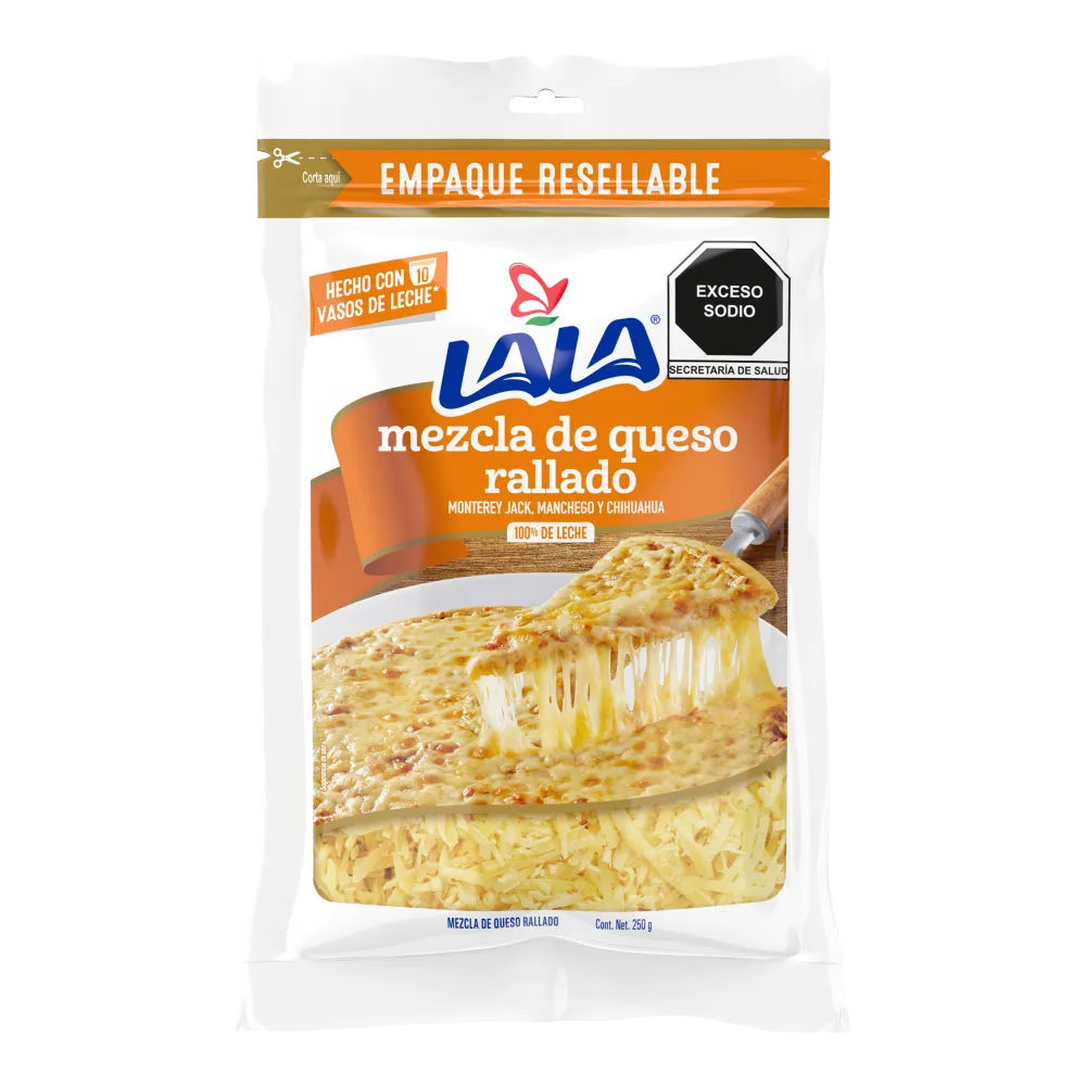 Queso Mezcla Rallado Lala 250 g