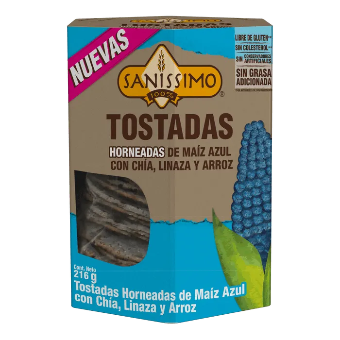 Tostada Azul Ancestral Sanissimo 216 g