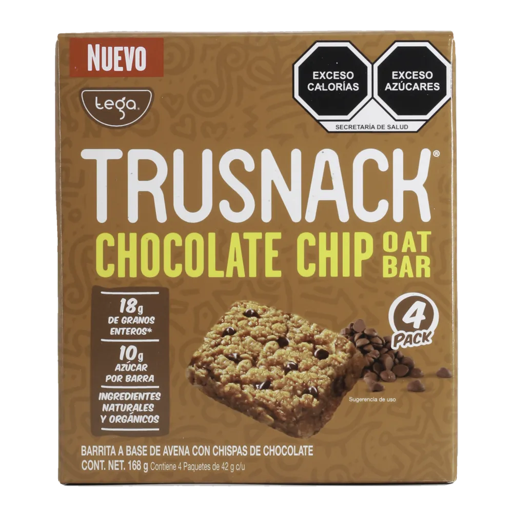 Barras De Avena Con Chocolate Trusnack 168 g