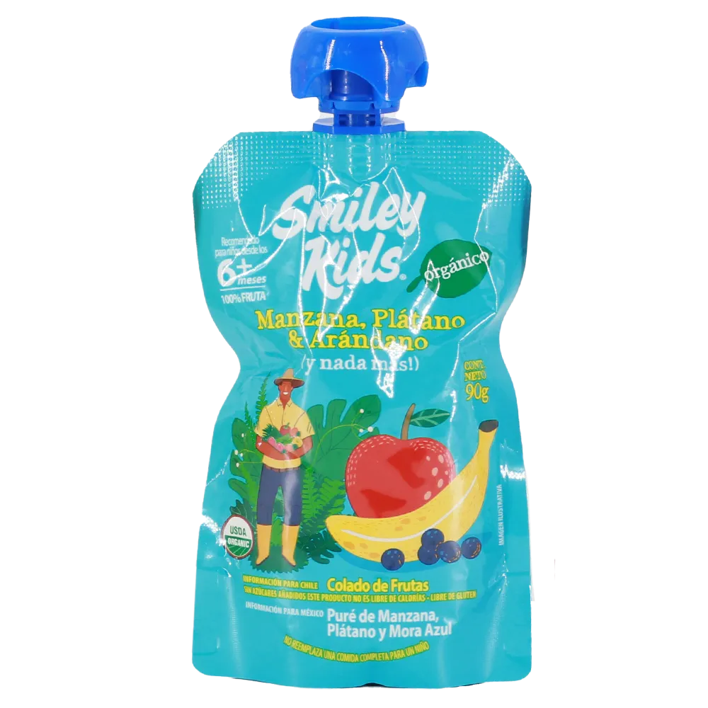 Papilla Organica Manzana Platano Aran Smiley Kids 90 g