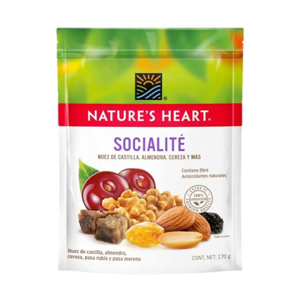 Nuez De Castilla Almendra Y Cereza Socialite Natures Heart 170 g