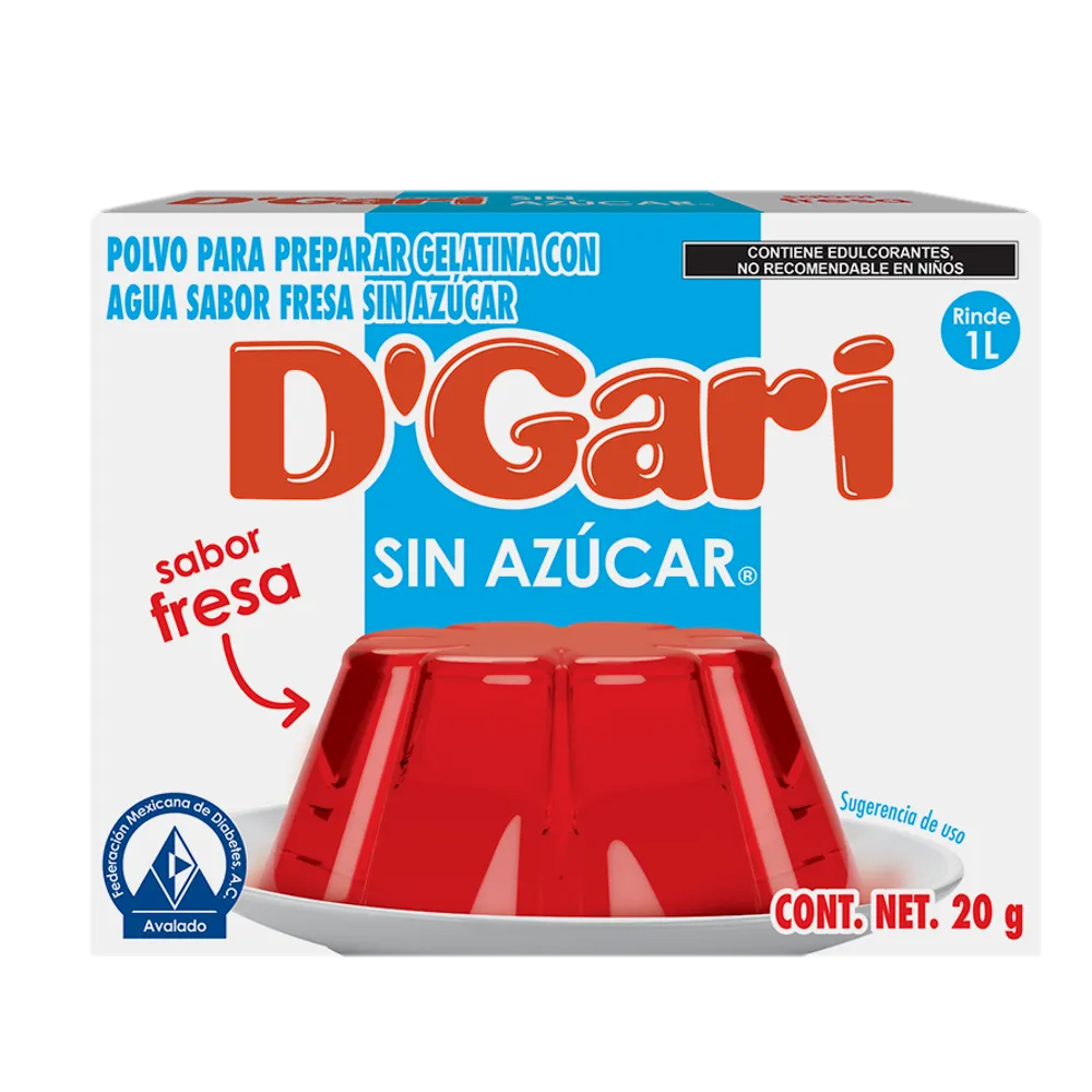 Gelatina Light Fresa Dgari 20 Gr