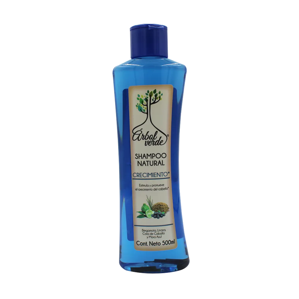 Shampoo Natural Crecimiento Arbol Verde 500 Ml