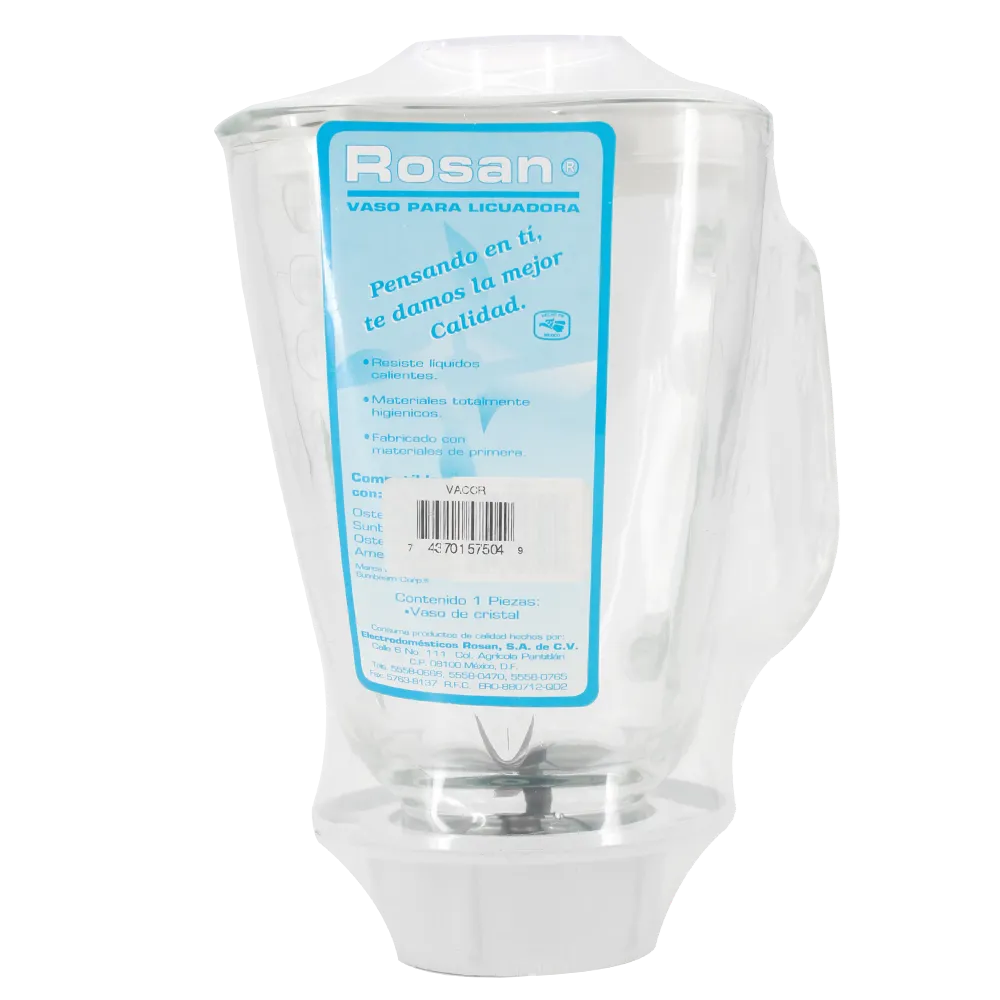 Vaso Rosan Cristal Armado Cube T/ Oster 6833R21 Rosan 1 Pz