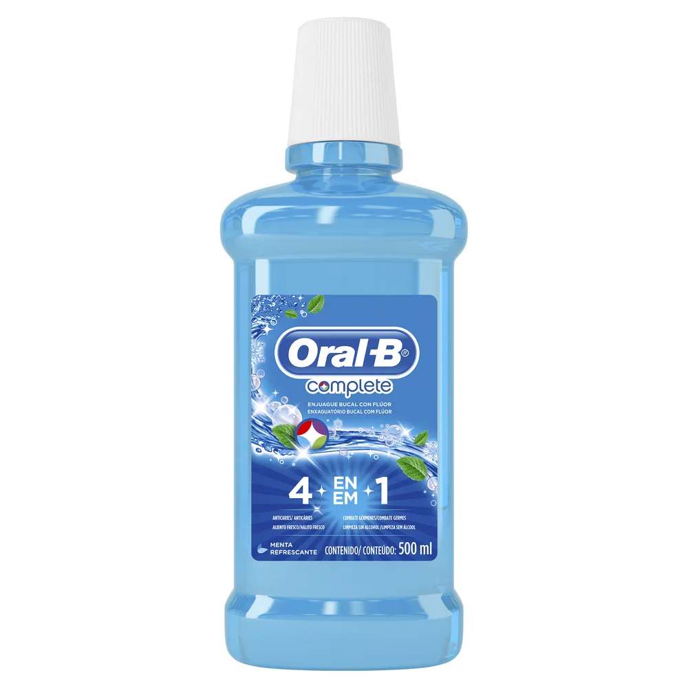 Enjuague Bucal Complete Blue Oral B 500 Ml