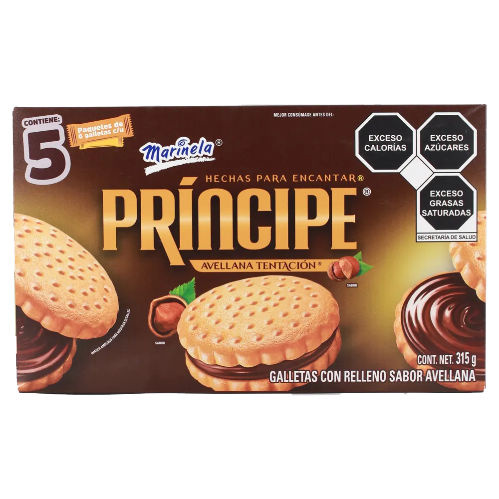 Galleta Principe Avellana Marinela 315 g