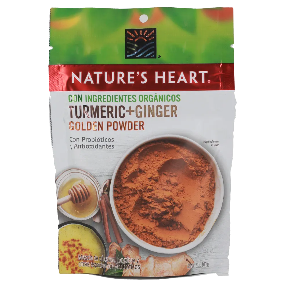 Turmeric+Ginger Golden Milk Powder Natures Heart 100 g