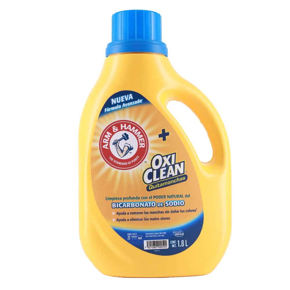 Detergente Liquido Quitamanchas Oxiclean fresca Arm & Hammer 1.8 lt