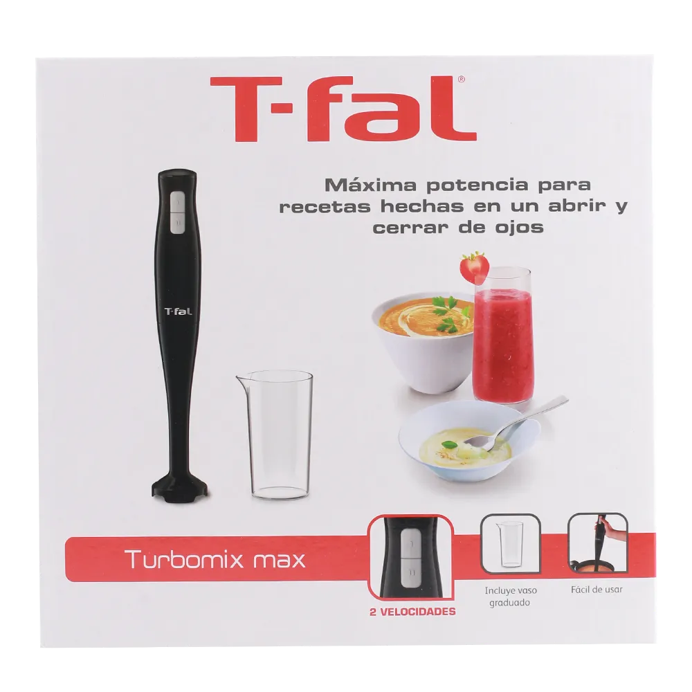 Batidora De Inmersion Turbomix 200W Negro T-Fal 1 Pz