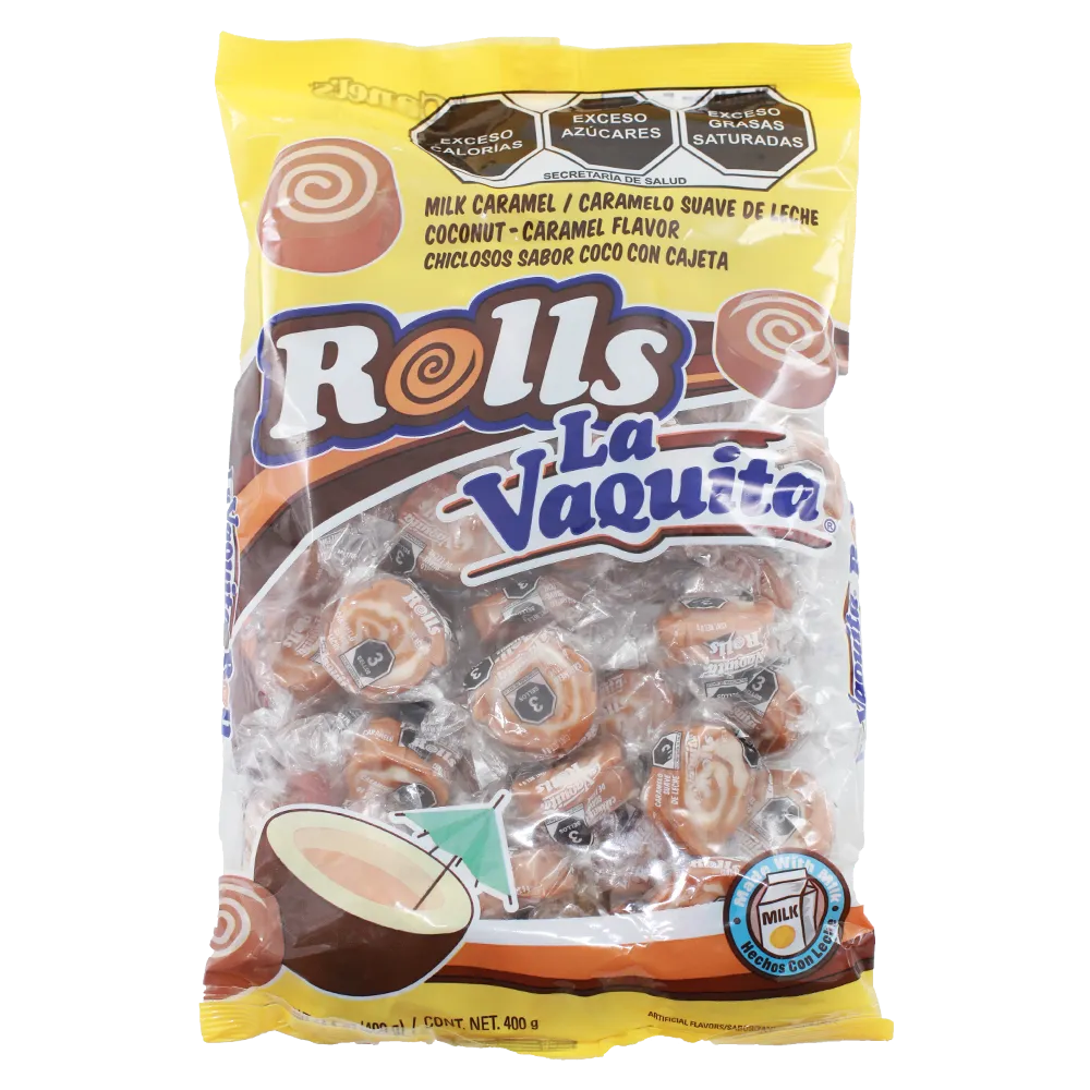 Chicloso Rolls Caramelo Vaquita 400 g