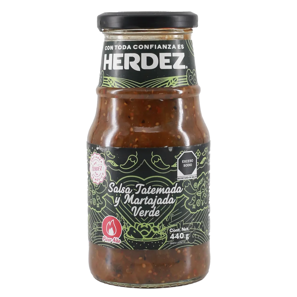 Salsa Tatemada Y Martajada Verde Herdez 440 G