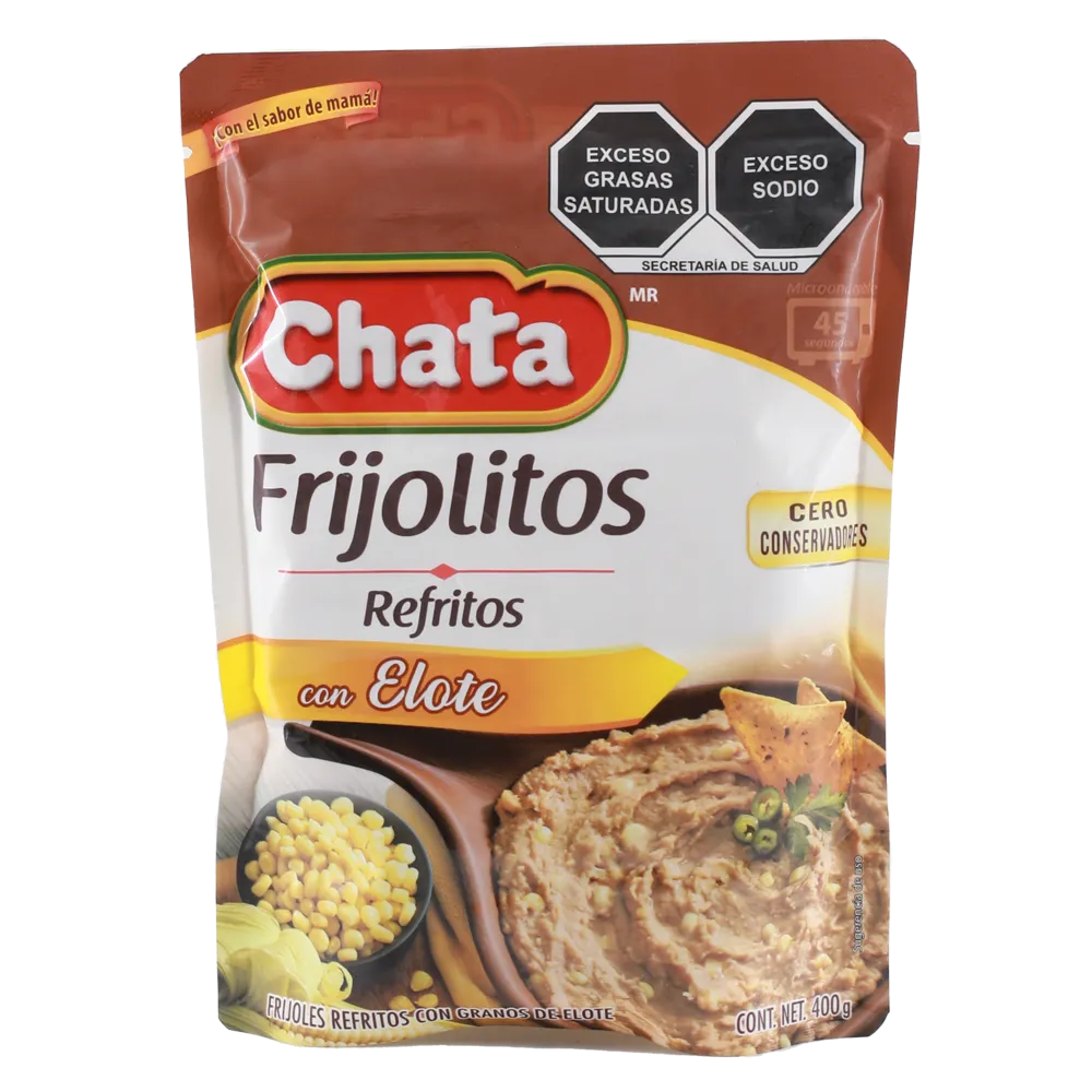 Frijol Refrito Con Elote Chata 400 g