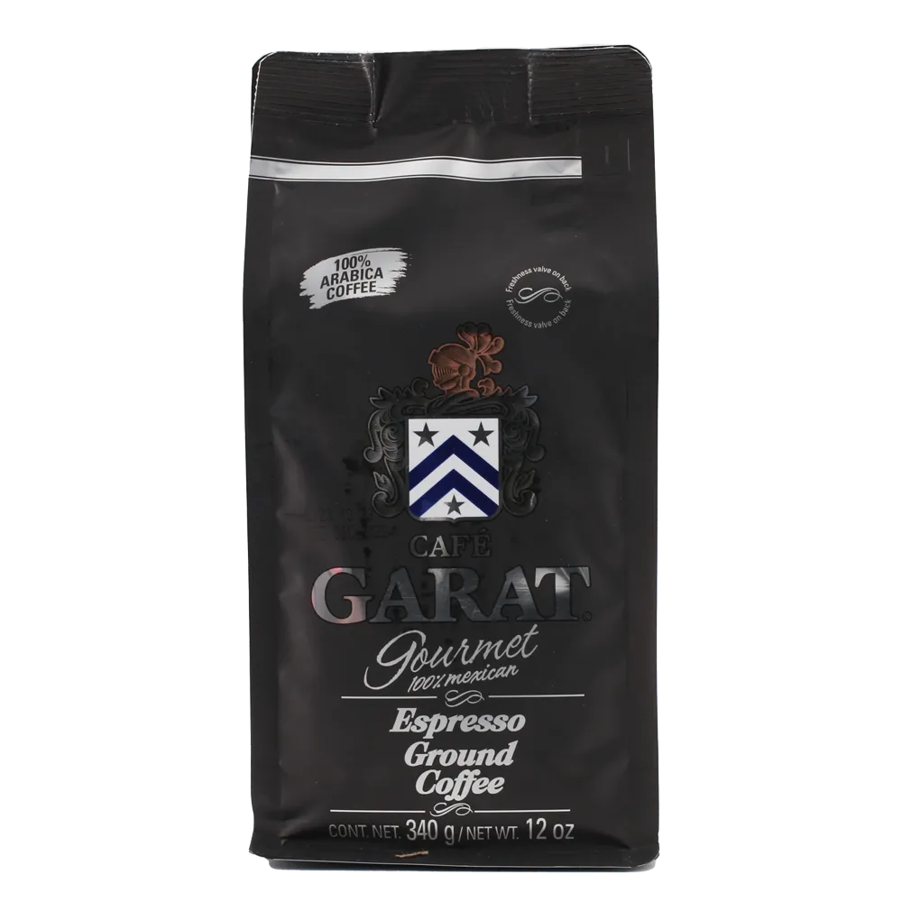 Espresso Cafe Puro Tostado Y Molido Garat 340 Gr