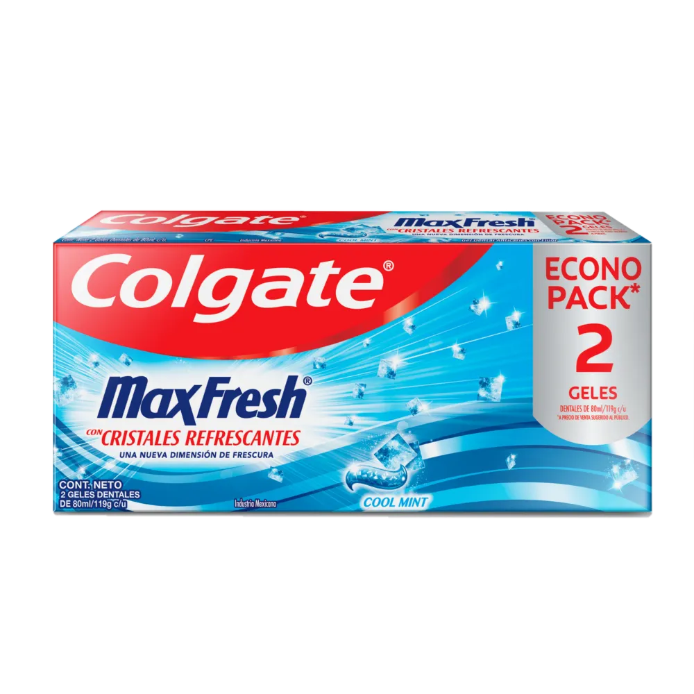 2 Pack Crema Dental Cool Mint Max Fresh 80 Mlt