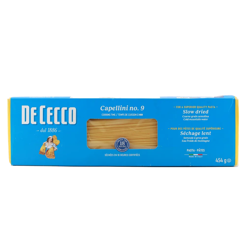 Pasta Capellini No. 9 De Cecco 454 Gr