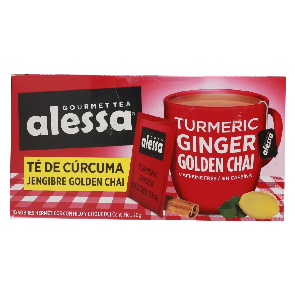 Te De Curcuma Jengibre Golden Chai Alessa 20 Gr