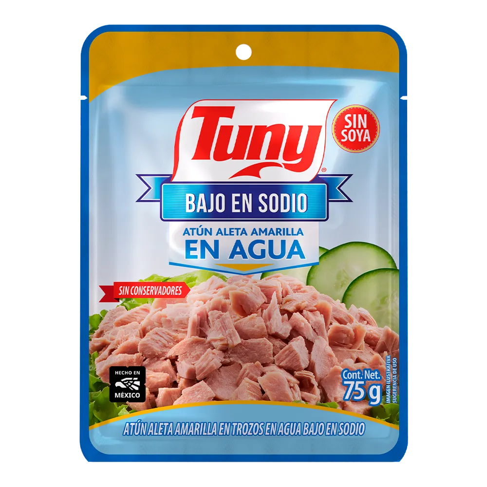 Atun En Agua Bajo En Sodio Pouch Tuny 75 g