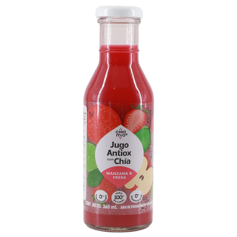 Jugo de Manzana, Fresa, Limon Y Chia Chia Mia 360 Ml
