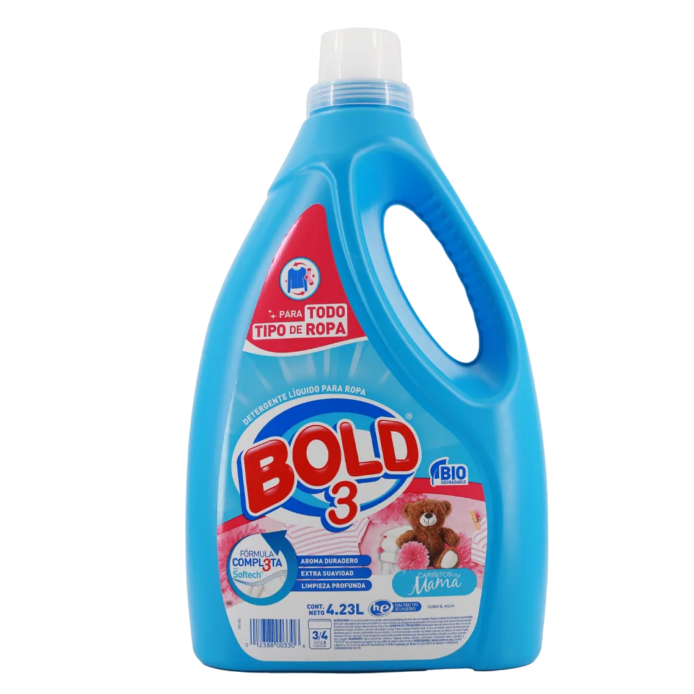 Detergente Liquido cariñitos de mamá Bold 3 4.23 lt