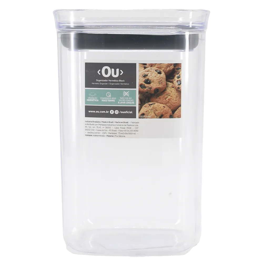 Organizador Hermetico Block 1 L Transparente Ou 1 Pz