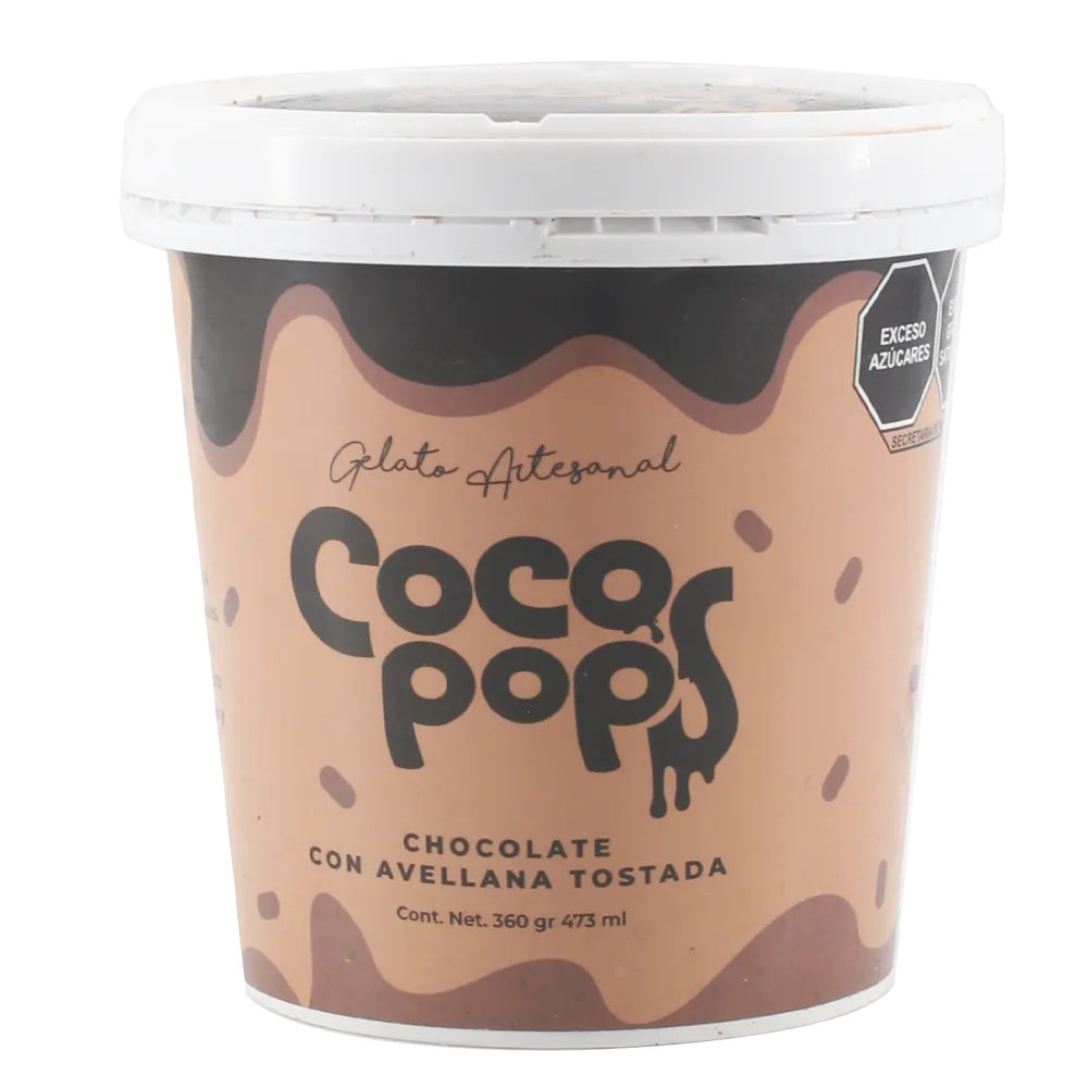 Nieve Chocolate Con Avellana Tostada gourmet Cocopops 473 Ml
