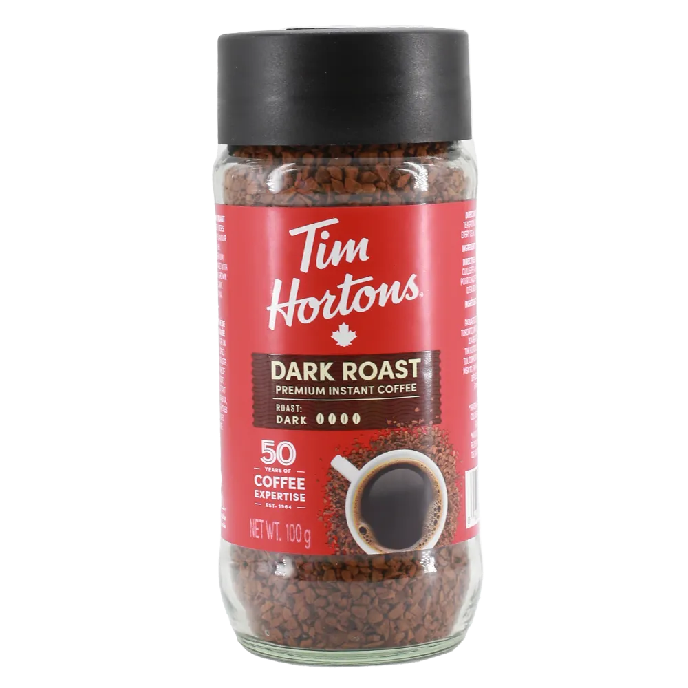 Cafe Soluble Dark Roast Tim Hortons 100 g
