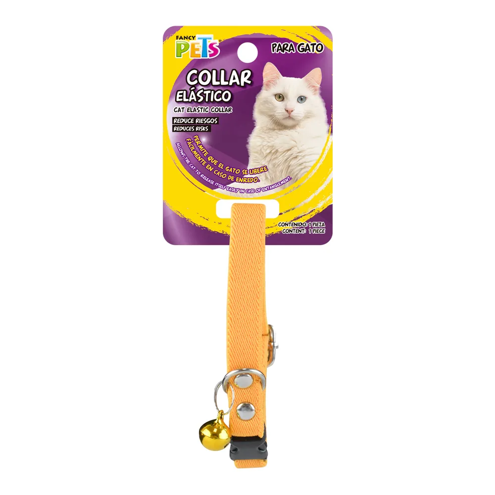 Collar Ajustable Para Gato Con Cascabel Fancy Pets 1 Pza