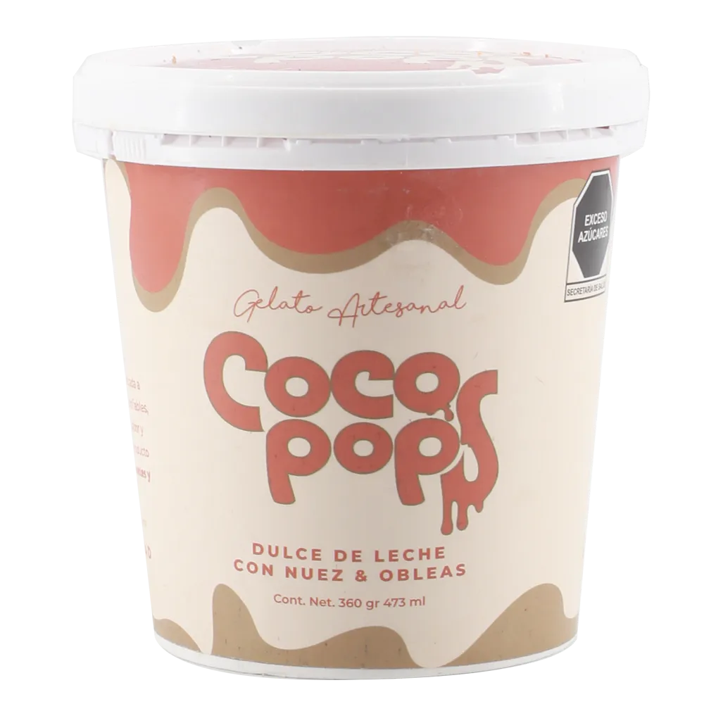 Nieve Gourmet Artesanal Dulce De Leche Con Nue Cocopops 473 Ml