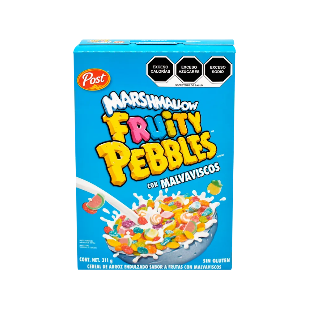 Cereal Marshmallow Fruity Pebbles con Malvaviscos Post 311 g