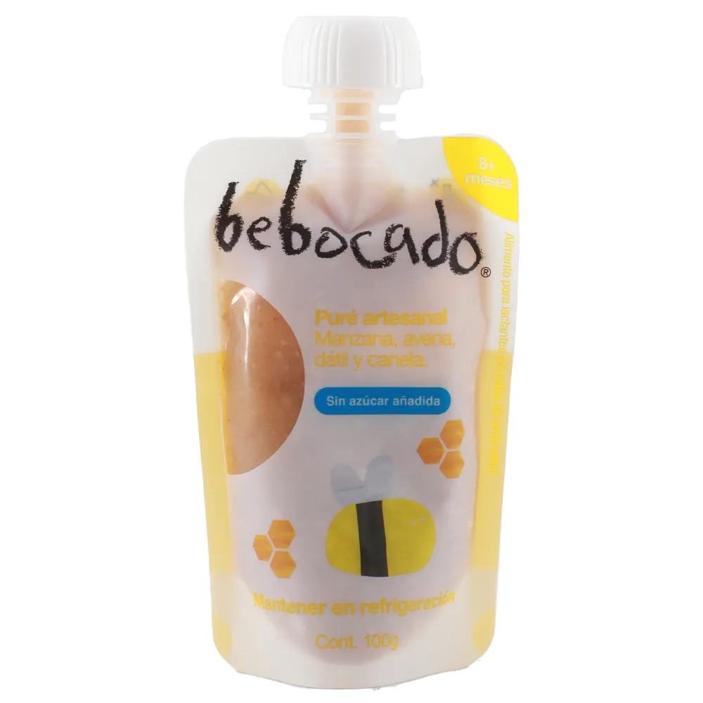 Pure De Manzana Avena Canela Y Datil Bebocado 100 g
