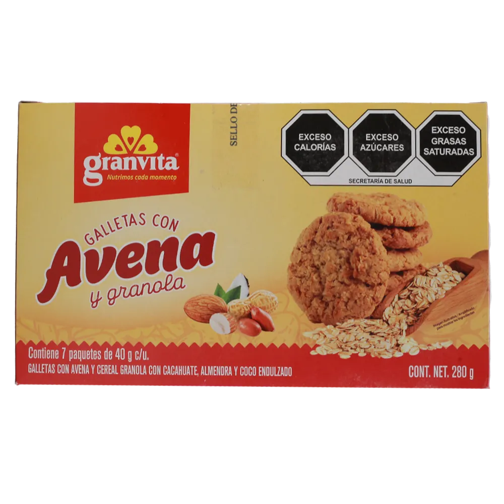 Galleta Avena Con Granola Granvita 280 g