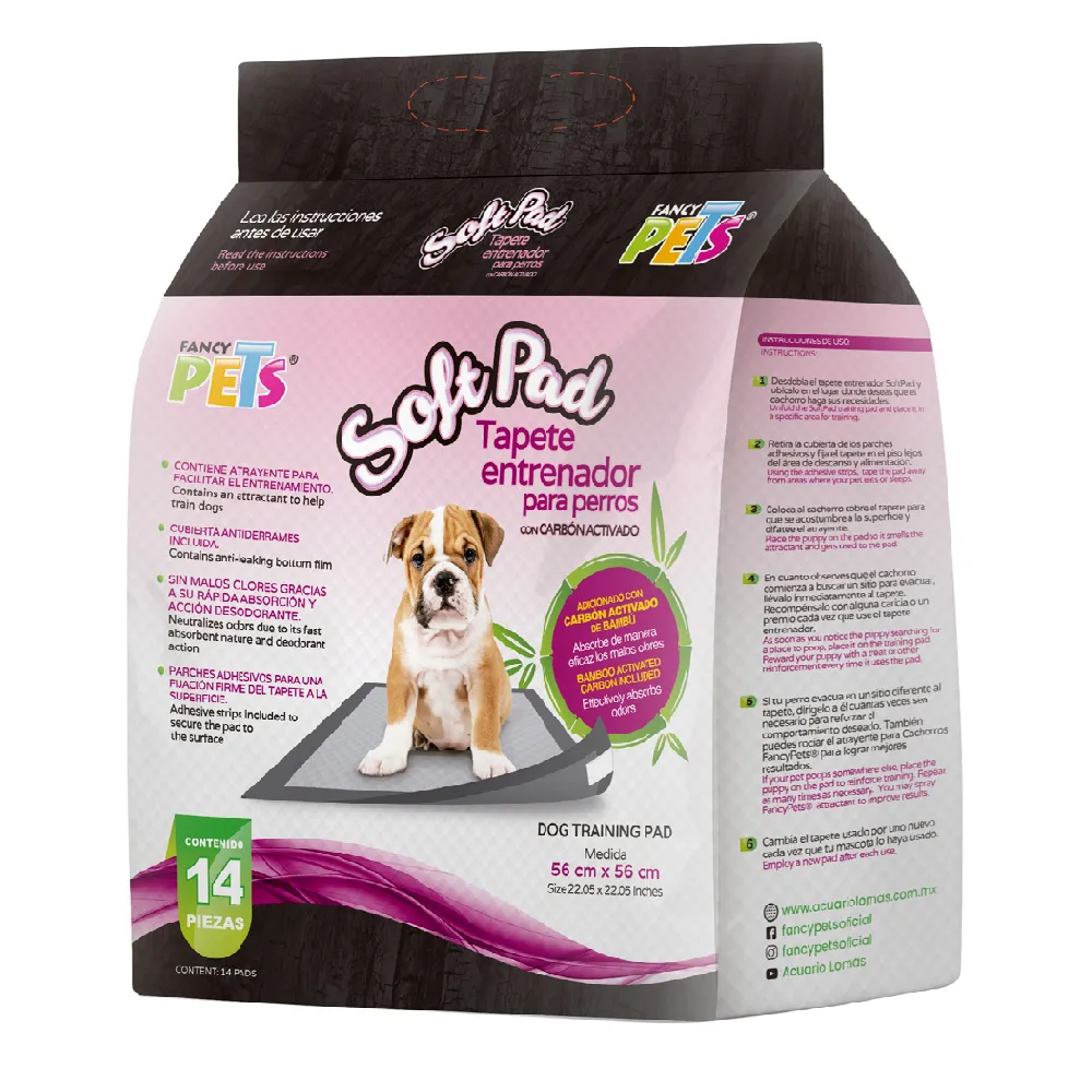 Tapete Entrenador Para Perro Con Carbon Activado 56X56 Fancy Pets 14 Pza