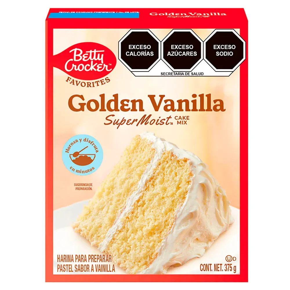 Harina Para Pastel Golden Vanilla Betty Crocker 375 g