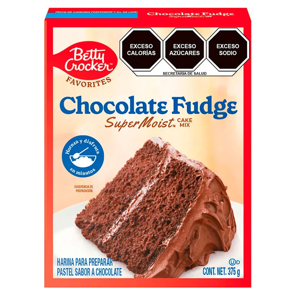 Harina Para Pastel Chocolate Fudge Betty Crocker 375 g