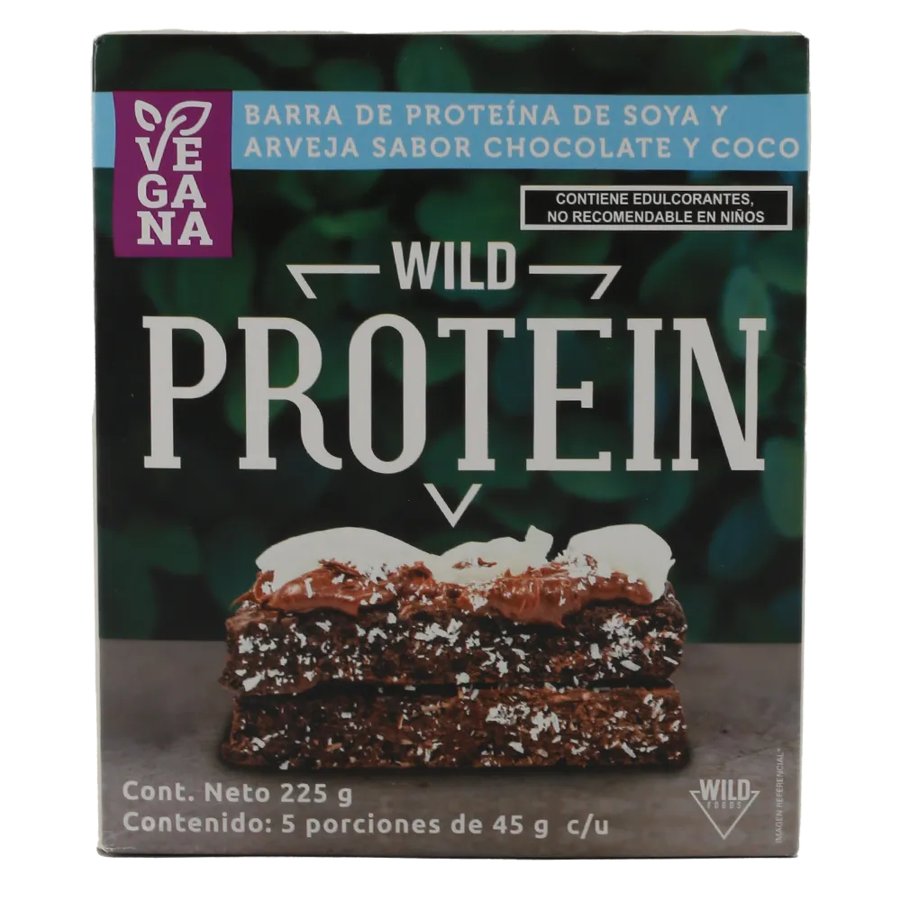 Barras De Proteina Chocolate Y Coco Wild Protein 225 g