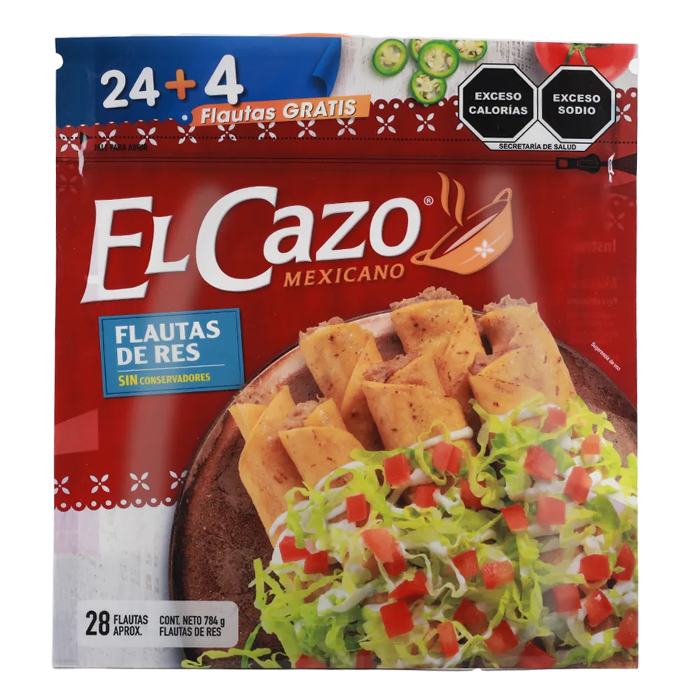 Flautas De Res El Cazo 28 Pza