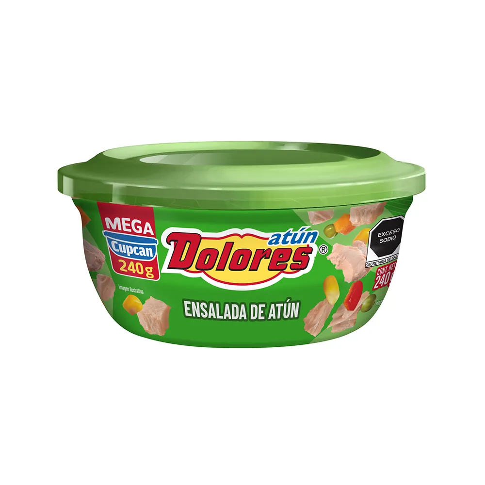 Atun Aleta Amarilla Con 30% De Verduras Mega Cup Dolores 240 g