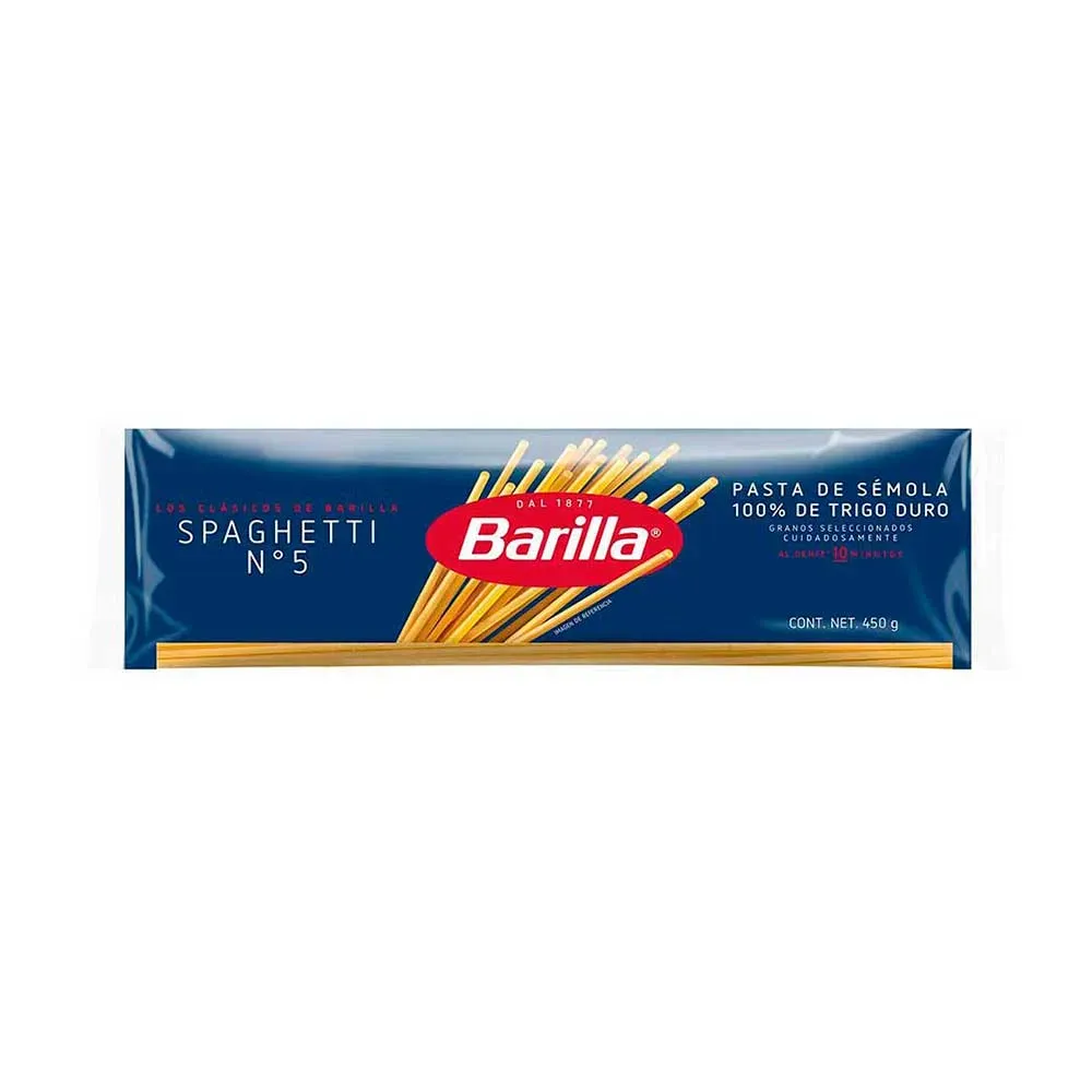 Pasta Para Sopa Espagueti No.5 Mediano Barilla 450 g