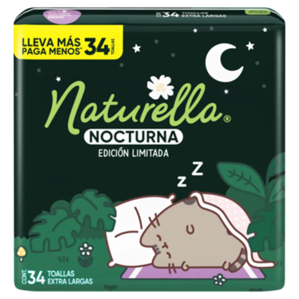 Toalla con Alas Nocturna Naturella 34 Pza