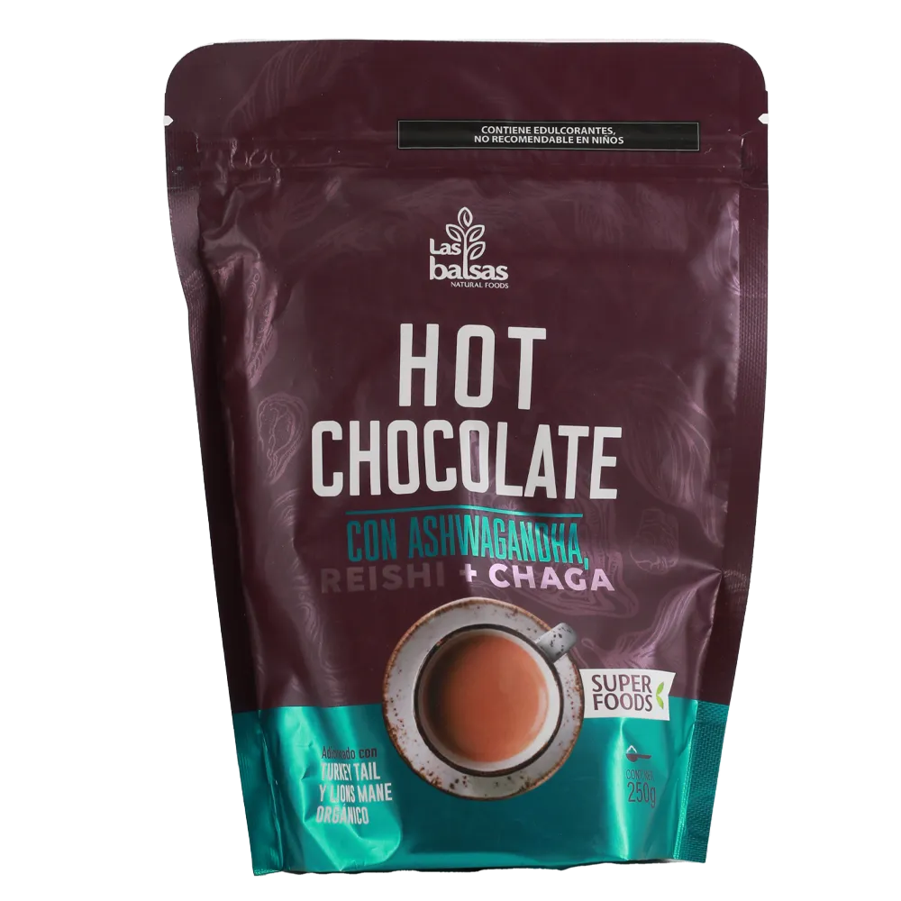 Hot Chocolate Con Ashwagandha Reishi + Chaga Las Balsas 250 g