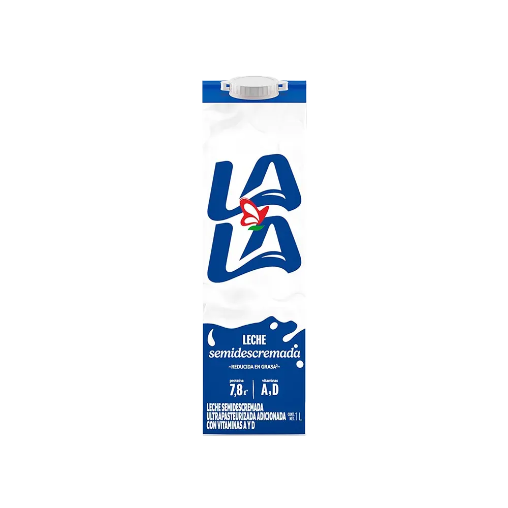 Leche Uht Semidescremada Lala 1 Lt