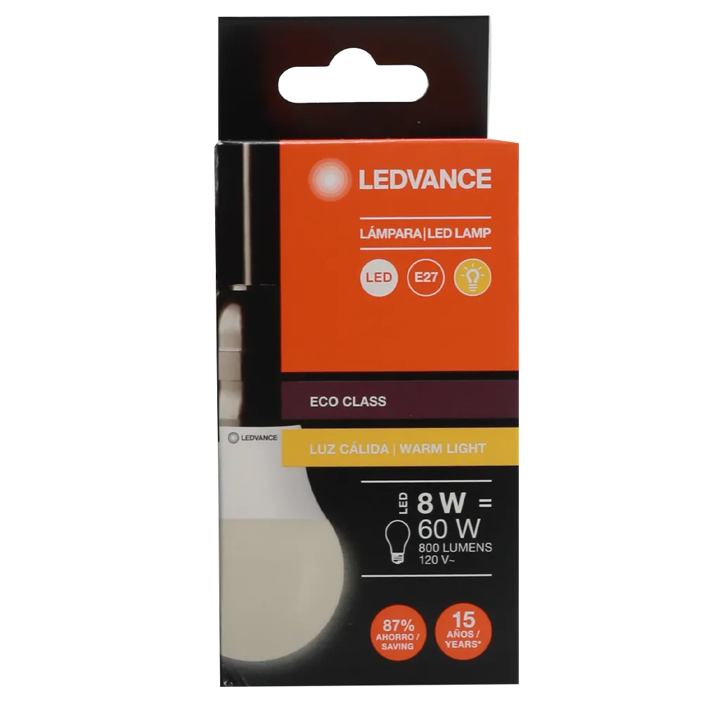 FOCO LED 8W LUZ CALIDA LEDVANCE 1 PIEZA