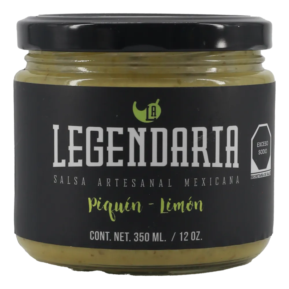 Salsa Artesanal Piquin Limon La Legendaria 350 Ml