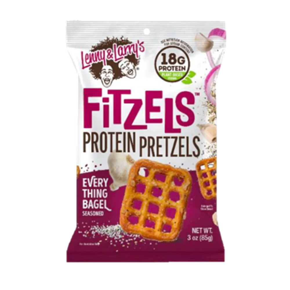 PROTEIN PRETZELS EVERYTHING BAGEL LENNY & LARRYS 3 ONZAS