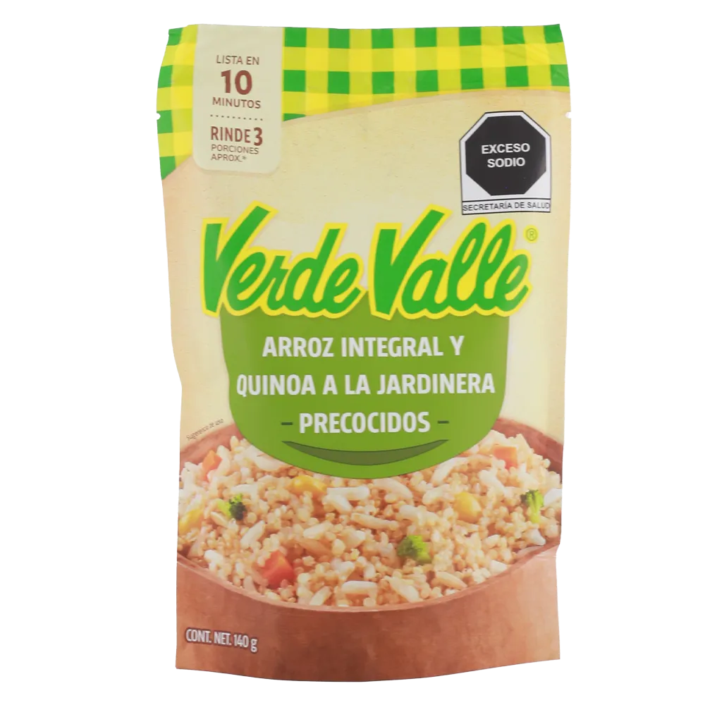 Arroz Integral Y Quinoa A La Jardinera Precocidos Verde Valle 140 g