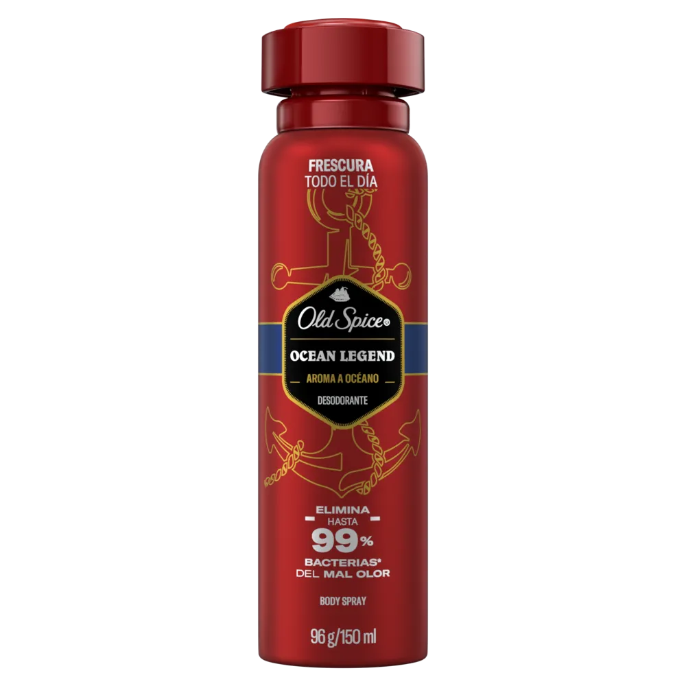 Old Spice Ocean Legend Desodorante Body Spray 96 G Aroma oceano rojo Old Spice 150 Ml