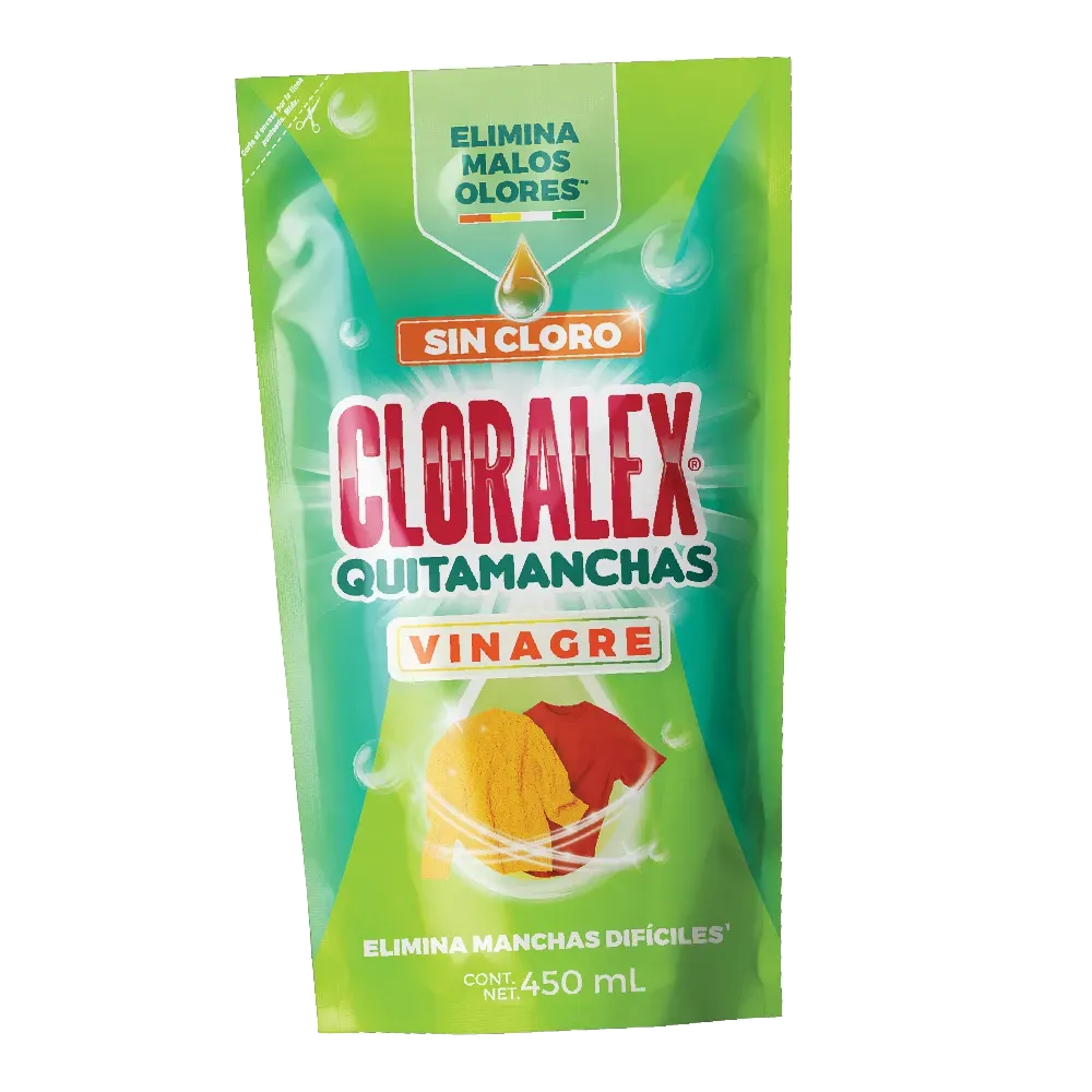 Removedor Quitamanchas Liquido con vinagre Doypack Cloralex 450 ml