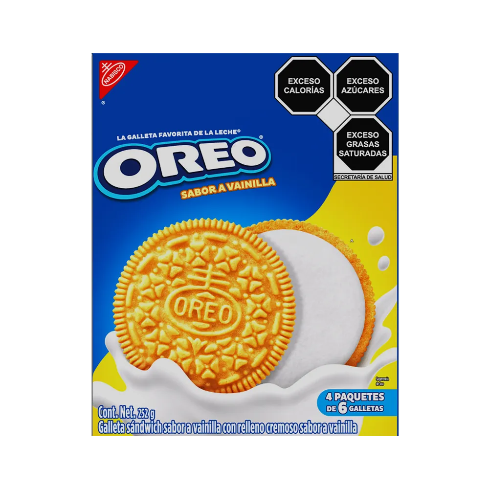 Galleta Oreo Vainilla Caja Nabisco 252 g